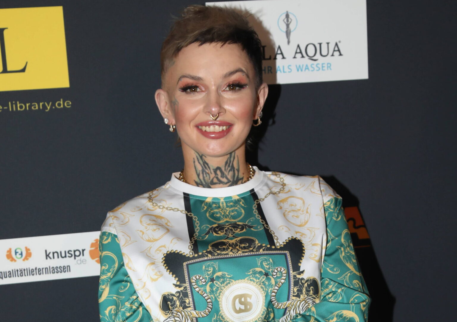 Edith Stehfest bei einer Fashion-Show in Berlin
