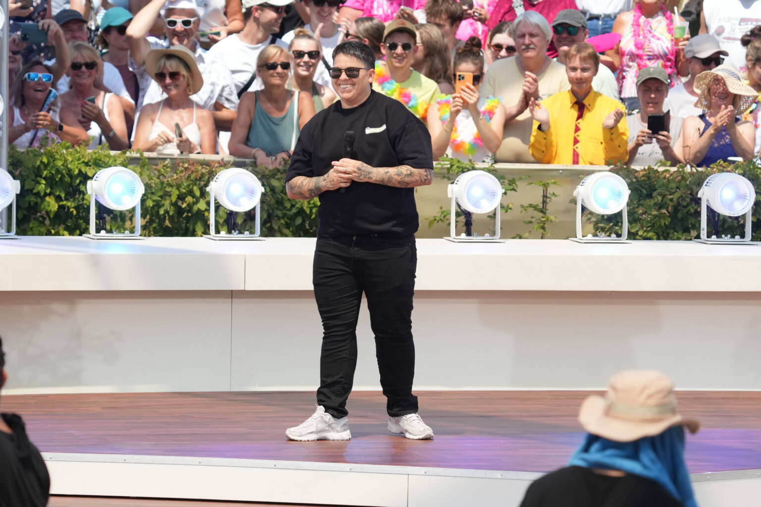Kerstin Ott beim ZDF-Fernsehgarten in Mainz im Juni 2026