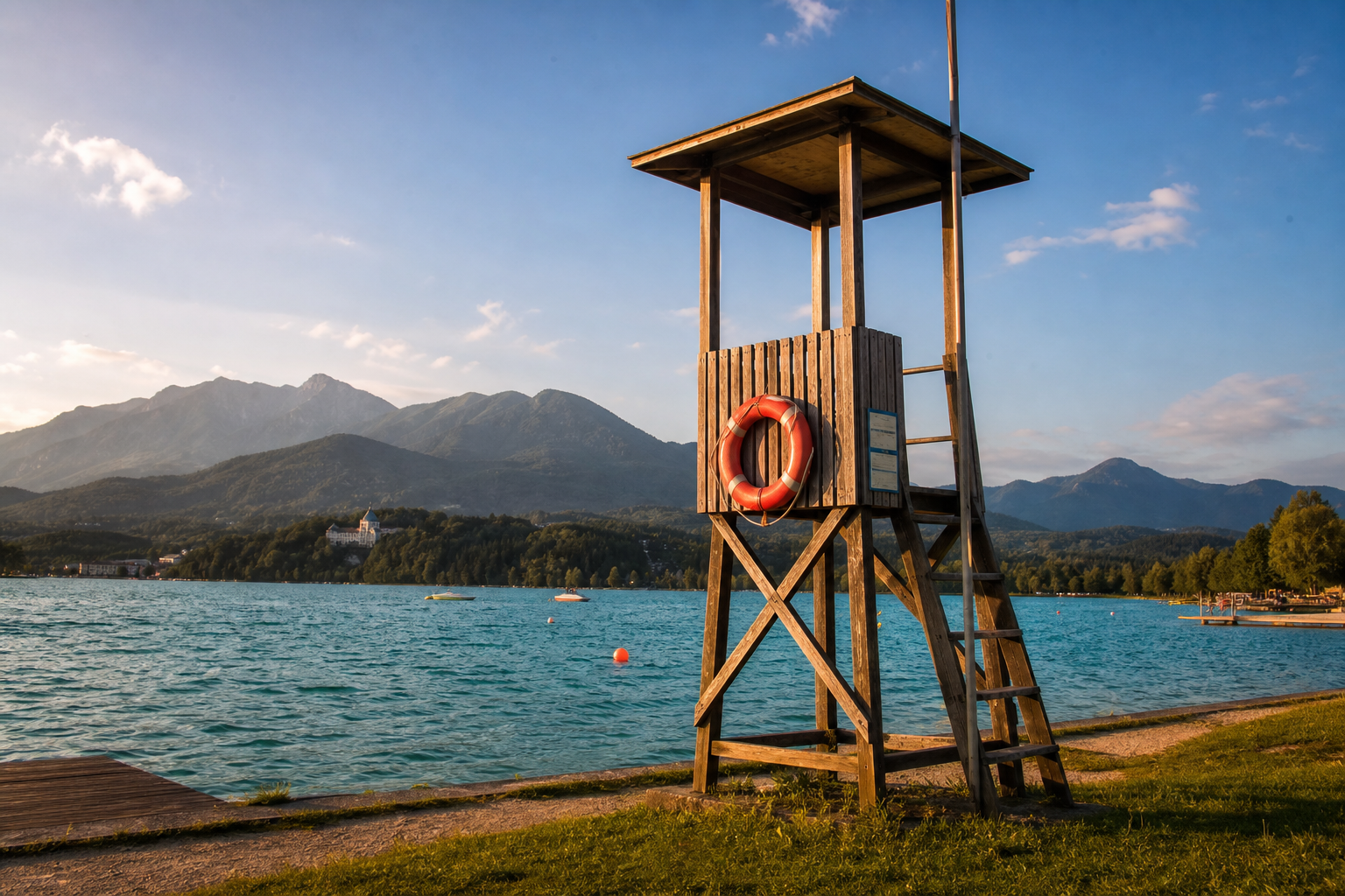 Rettungsschwimmer-Turm am Wörthersee, Symbolbild