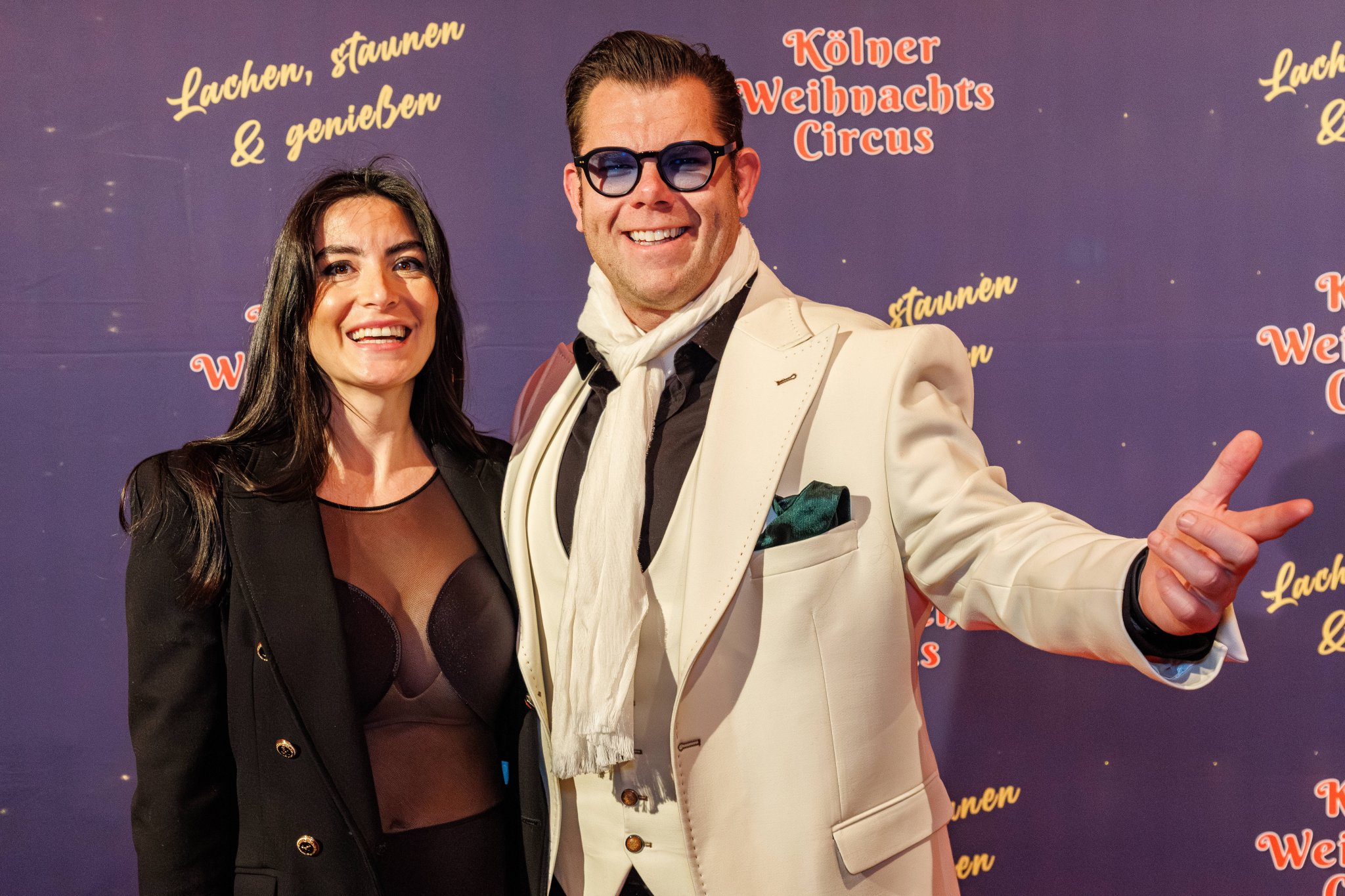 Dennis Schick mit seiner damaligen Ehefrau Liliana auf dem roten Teppich in Köln
