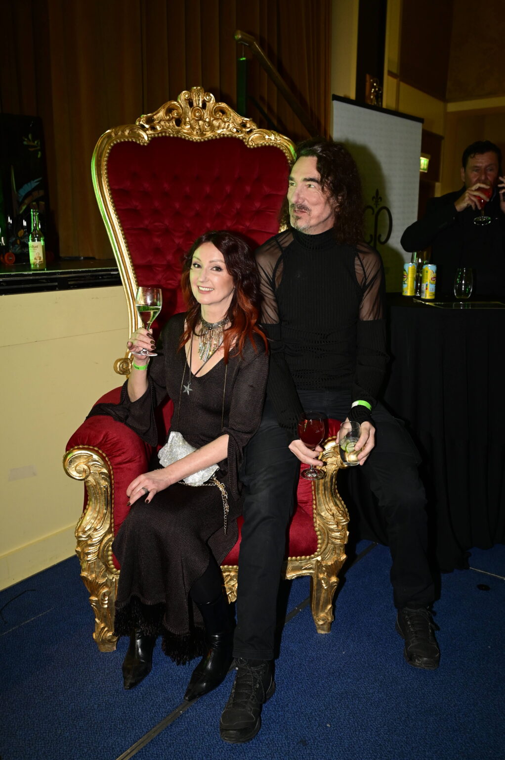 Pierre Paminski und Hanka Rackwitz bei einer Dschungelparty in Berlin