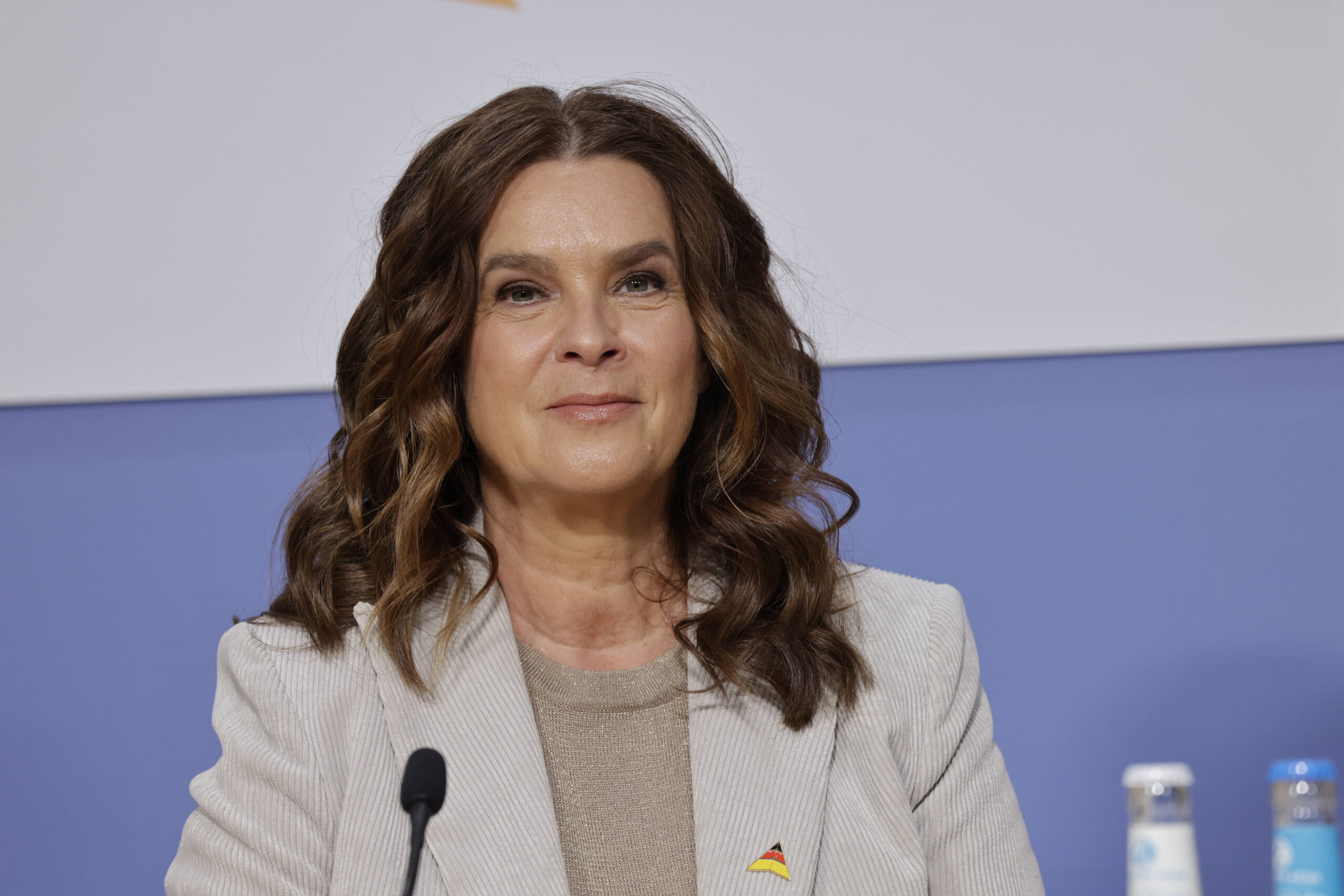 Katarina Witt bei einer Pressekonferenz der Stiftung Deutsche Sporthilfe 2026