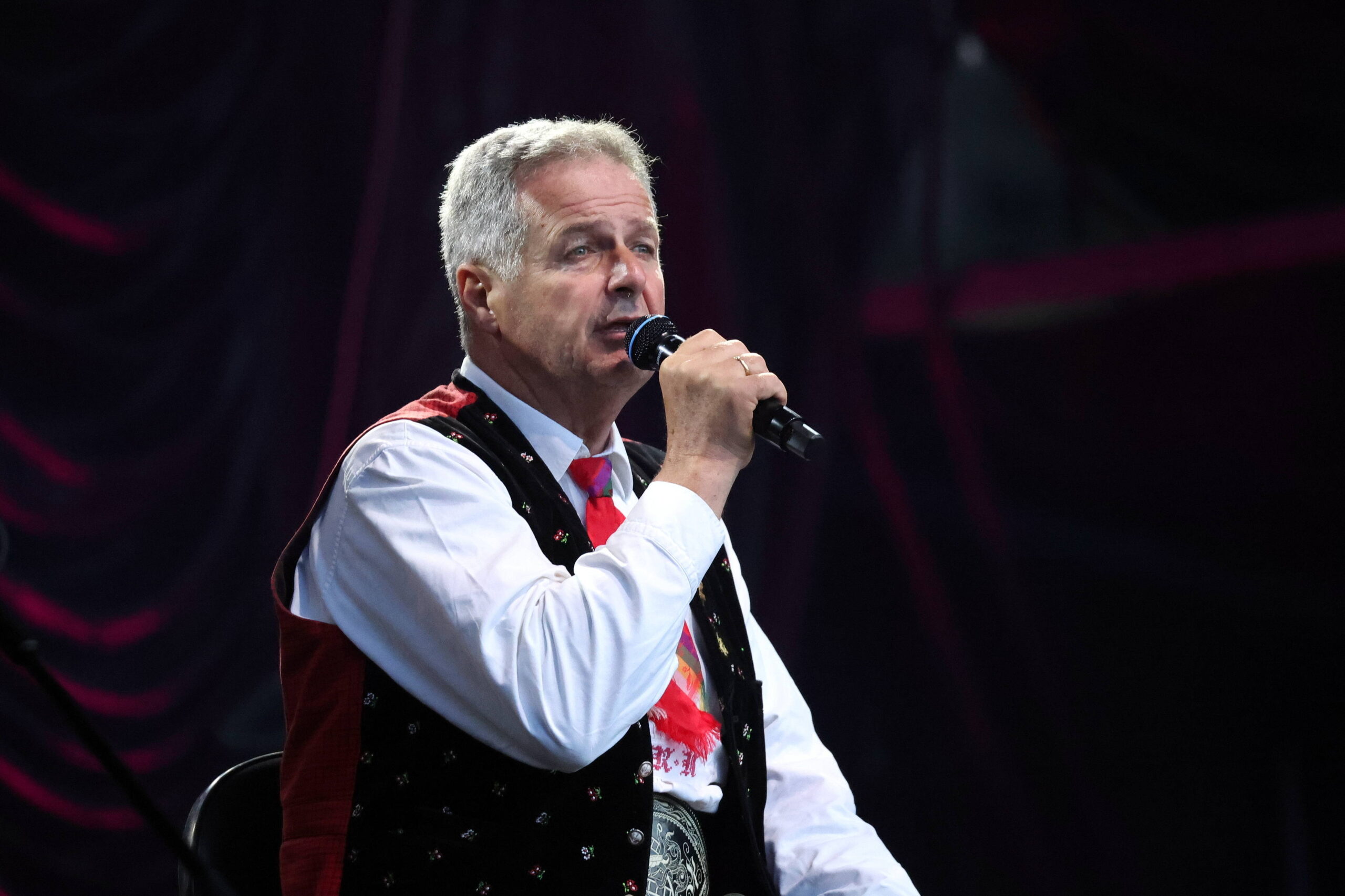 Norbert Rier, Frontmann der Kastelruther Spatzen, auf der Bühne
