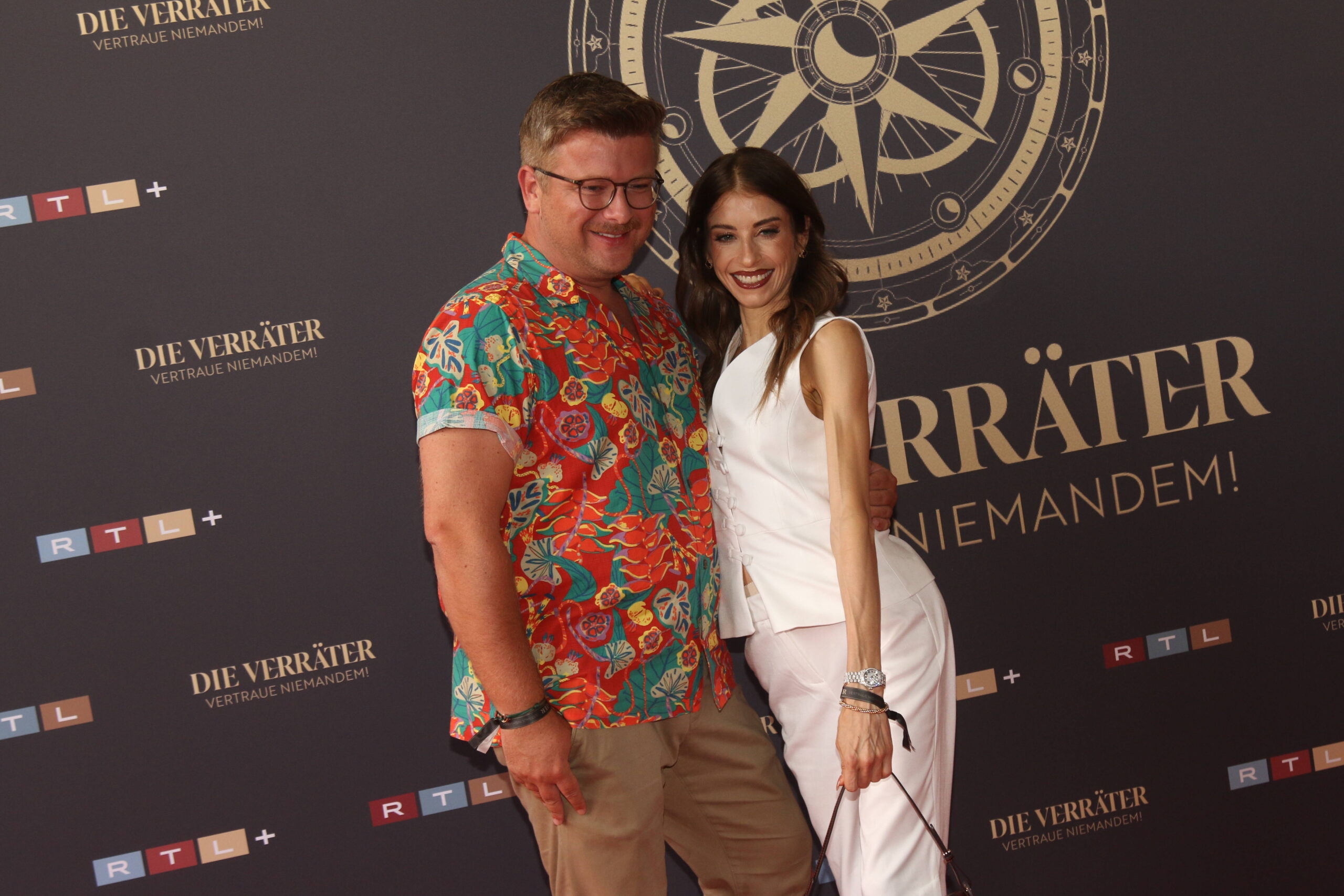 Philipp Fleiter und Cathy Hummels bei der Premiere von Die Verräter Staffel 4 in Köln