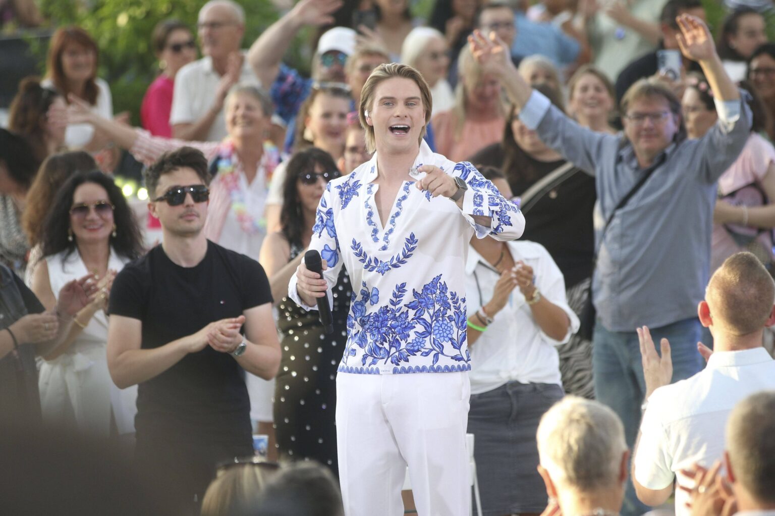 Schlagersänger Vincent Gross bei der Giovanni Zarrella Show in Mainz