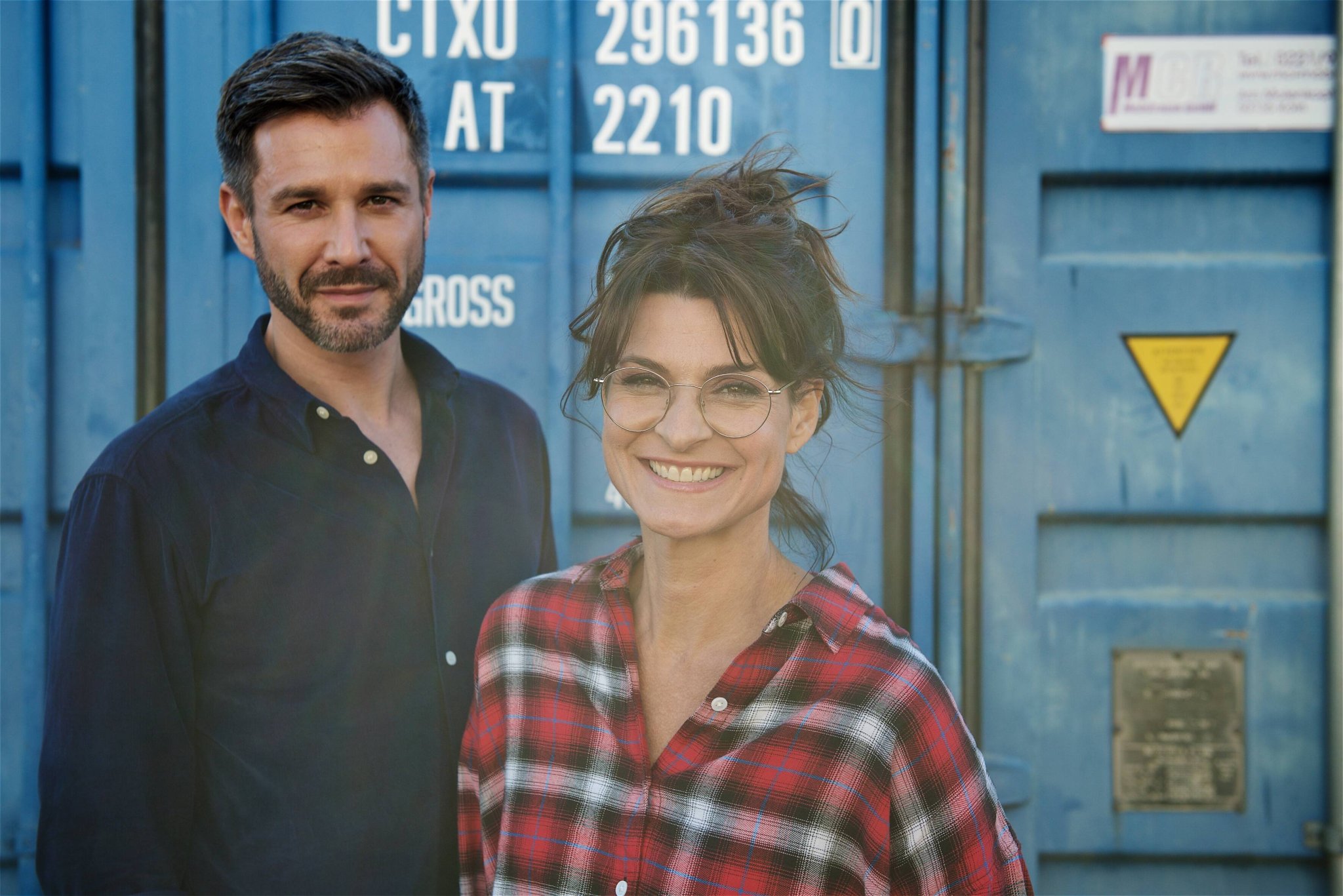 Jochen Schropp und Marlene Lufen als Moderatoren-Duo beim SAT.1-Frühstücksfernsehen