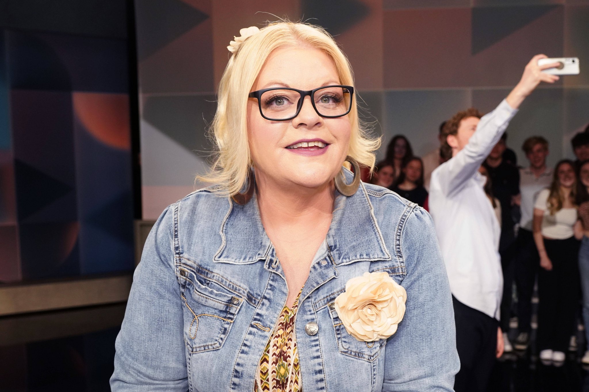 Tine Wittler als Gast in der ARD-Talkshow hart aber fair in Berlin