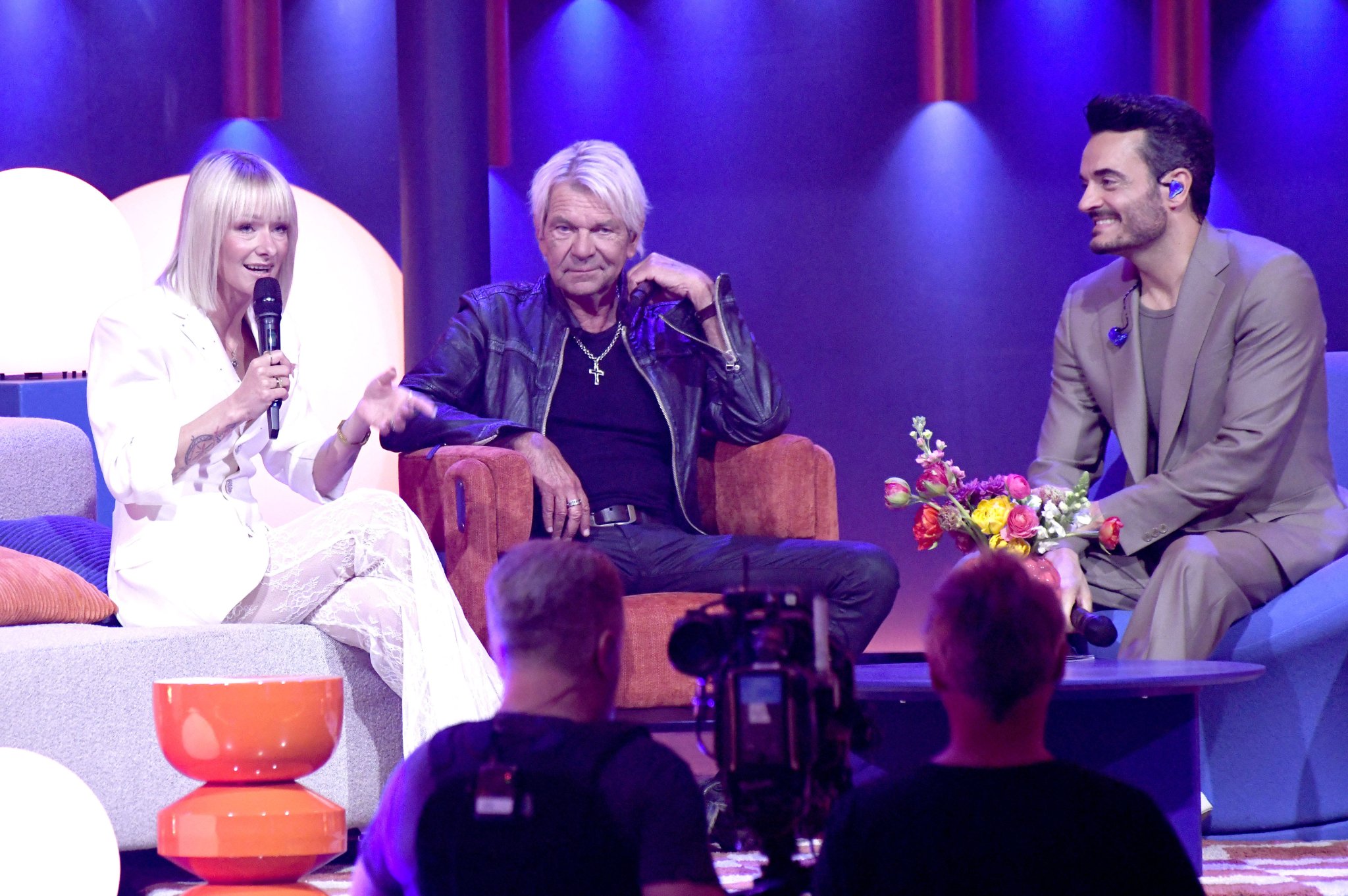 Christin Stark, Matthias Reim und Giovanni Zarrella bei der Aufzeichnung der Giovanni Zarrella Show in Göttingen