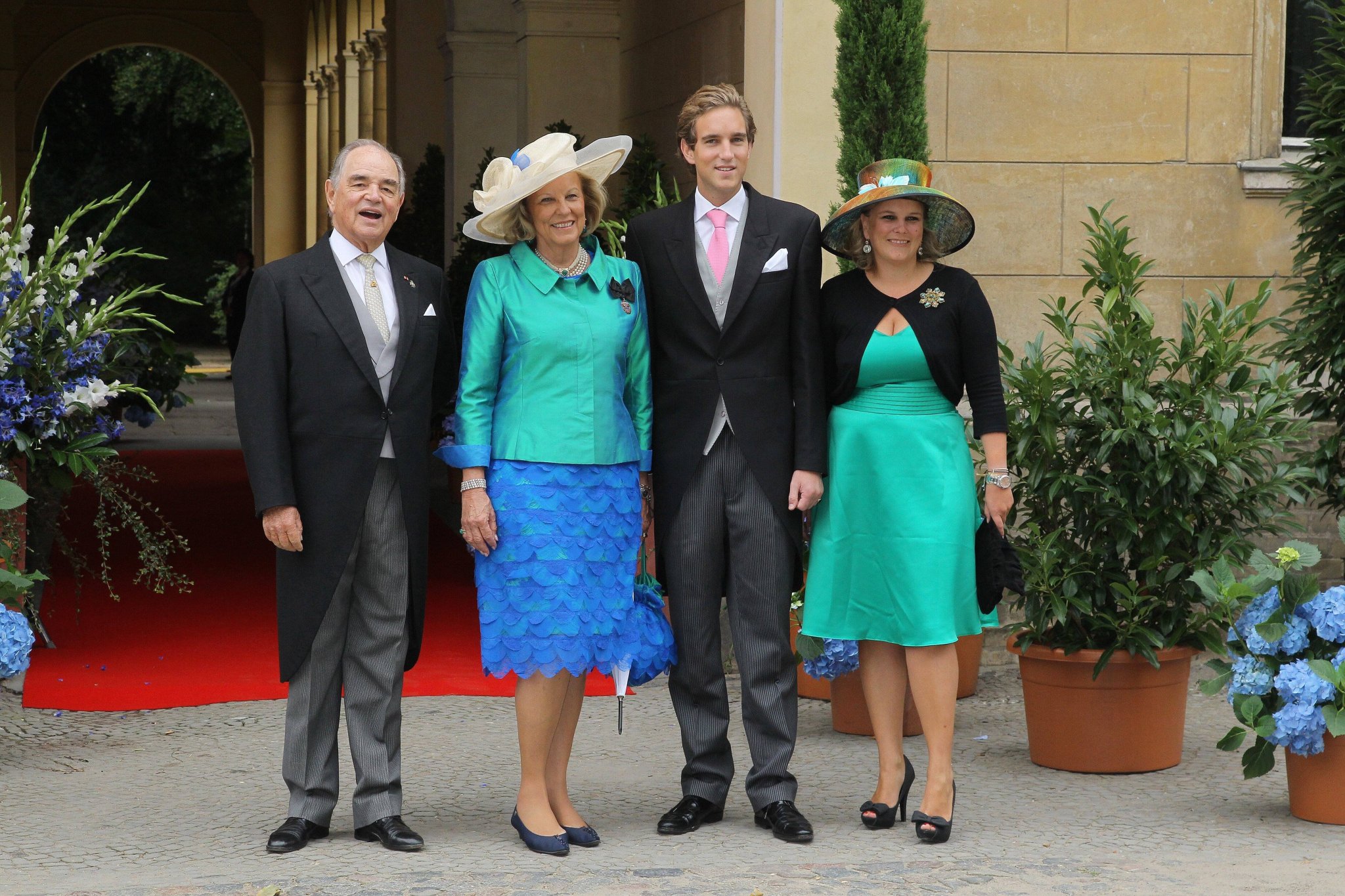 Rudolf Graf von Schönburg-Glauchau mit Ehefrau Marie Louise und den Kindern Friedrich und Sophie in Potsdam 2011