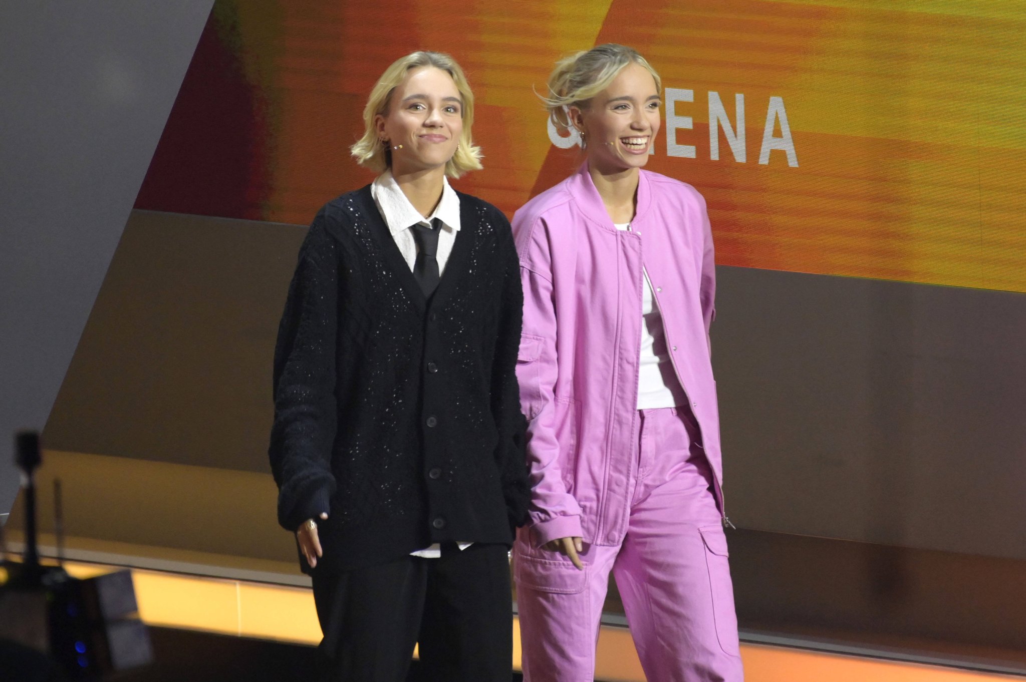 Lisa und Lena Mantler in der ZDF-Show Wetten, dass..? 2022
