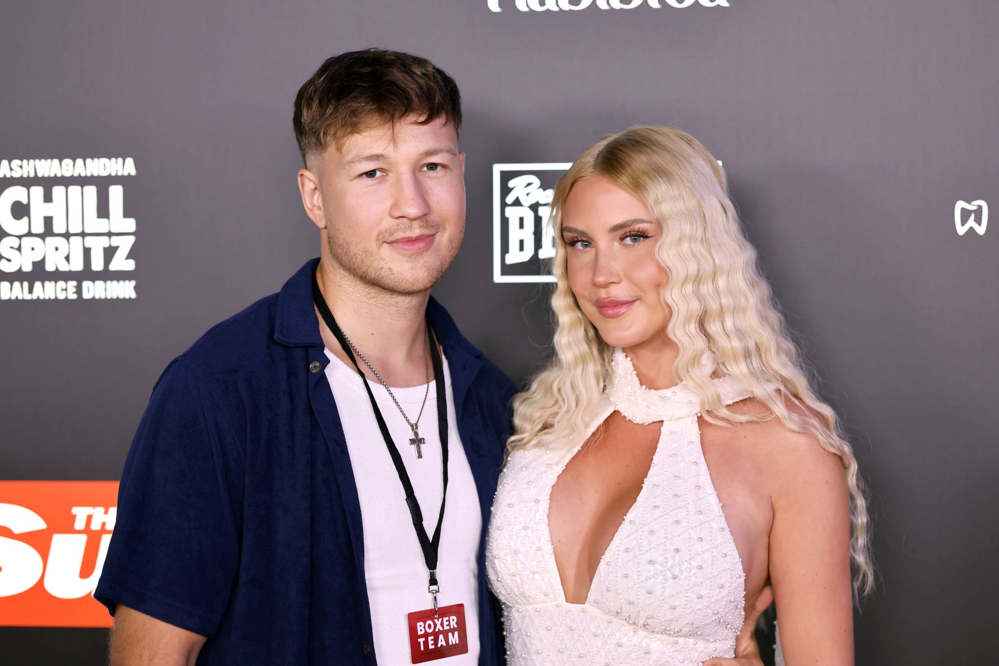 Oliver Ginkel und seine Freundin Antonia Rot bei Fame Fighting International in Leverkusen