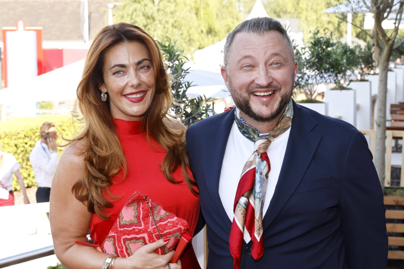 TV-Koch Sebastian Lege mit seiner Frau Joanna, genannt Joey, bei der CHIO Media Night in Aachen
