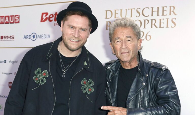 Johannes Oerding und Peter Maffay gemeinsam beim Deutschen Radiopreis 2026 in Hamburg