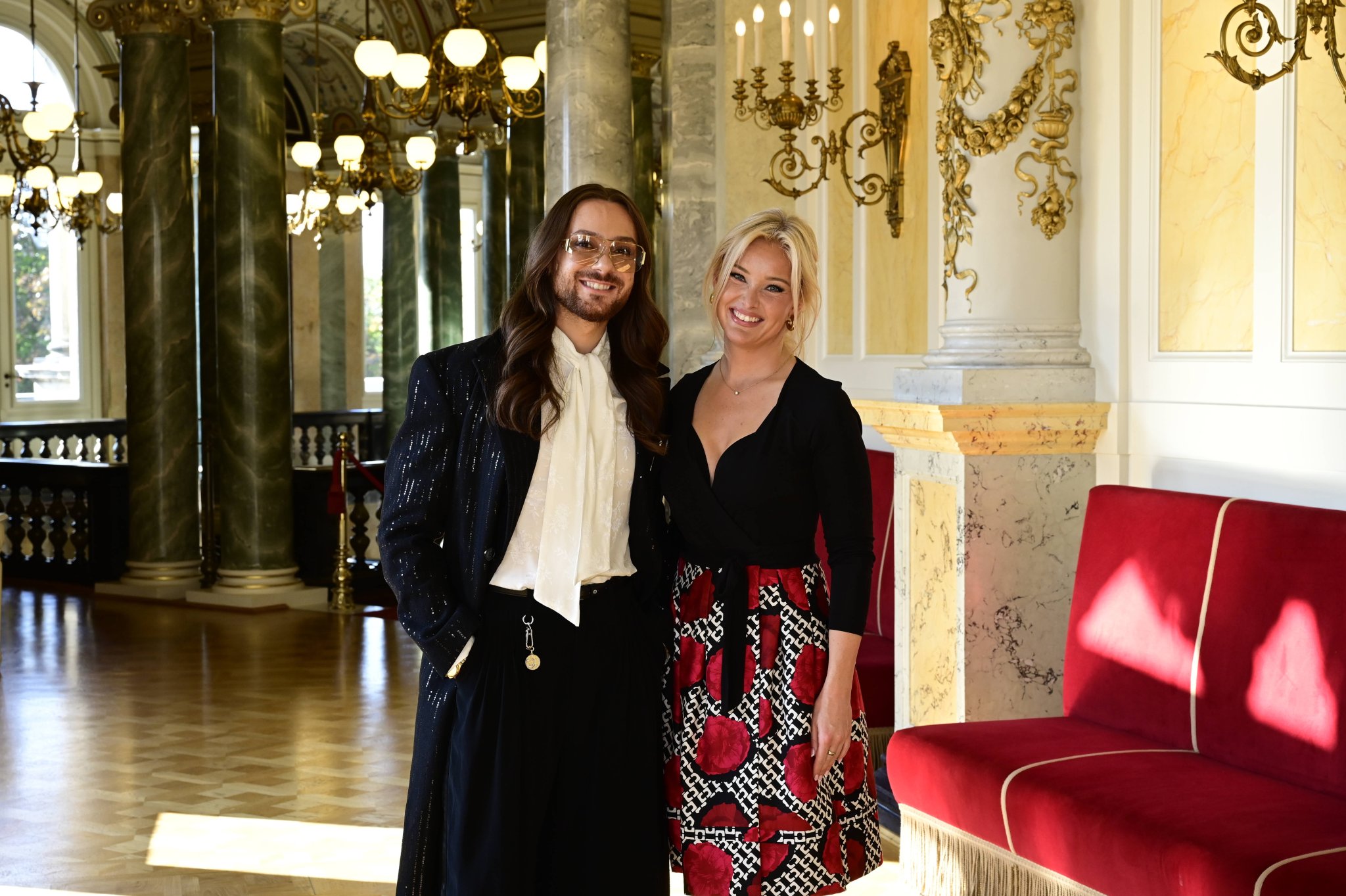 Riccardo Simonetti und Patrice Aminati beim Photocall zum SemperOpernball 2027 in Dresden