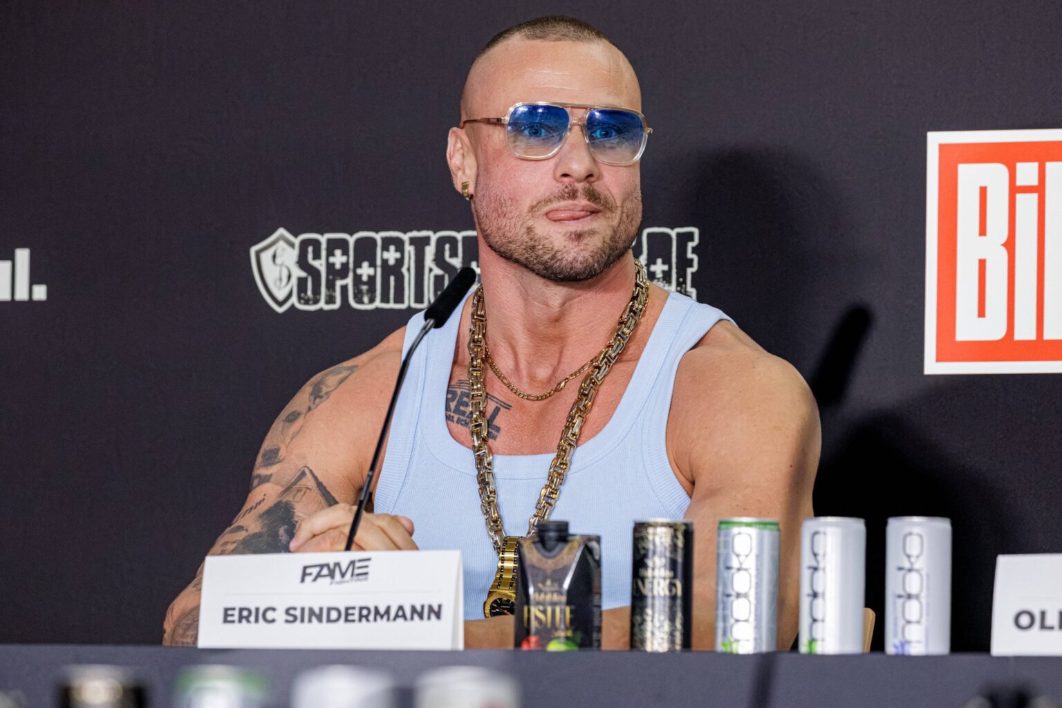 Eric Sindermann bei der Pressekonferenz zu Fame Fighting 4 in Essen